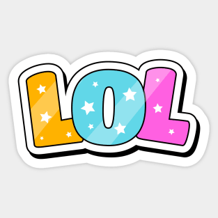 LOL Text Design Sticker